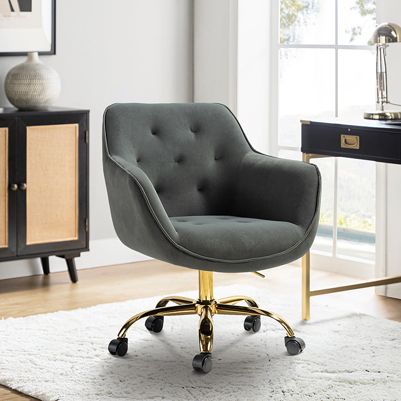 Jovida Velvet Tufted Office Chair