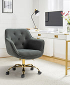 Jovida Velvet Tufted Office Chair