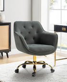 Jovida Velvet Tufted Office Chair