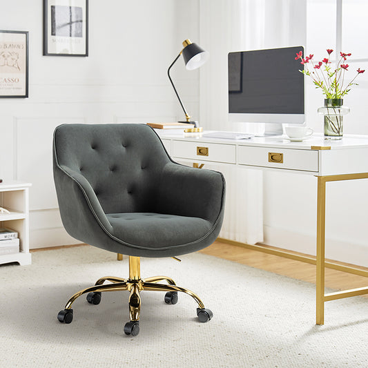 Jovida Velvet Tufted Office Chair