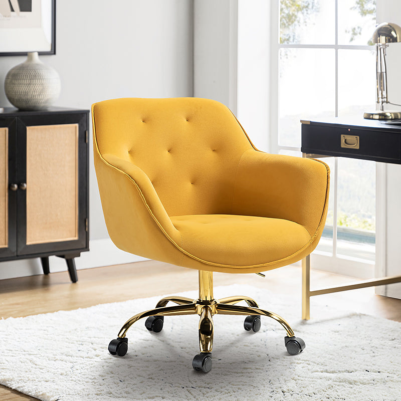 Jovida Velvet Tufted Office Chair