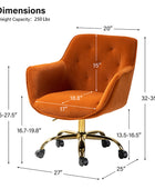 Jovida Velvet Tufted Office Chair