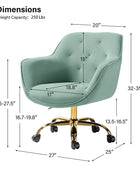 Jovida Velvet Tufted Office Chair