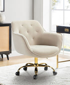 Jovida Velvet Tufted Office Chair