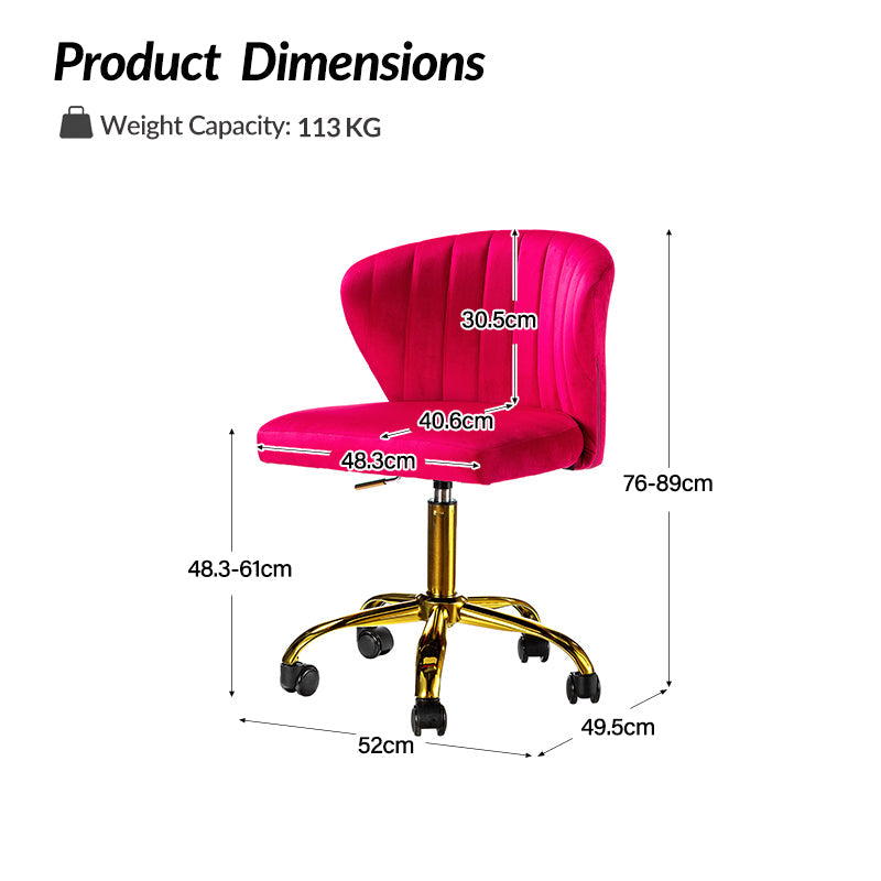 Chandra Velvet Office Chair