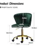 Chandra Velvet Office Chair