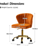 Chandra Velvet Office Chair