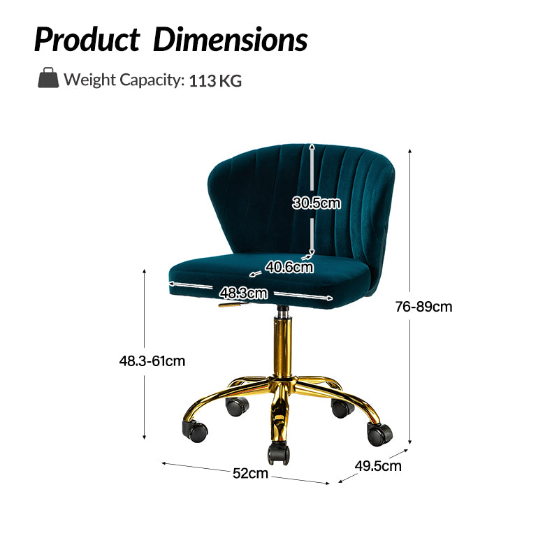 Chandra Velvet Office Chair