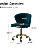 Chandra Velvet Office Chair