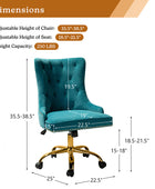 Adega Velvet Adjustable Office Chair