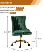 Adega Velvet Adjustable Office Chair