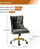 Adega Velvet Adjustable Office Chair