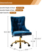 Adega Velvet Adjustable Office Chair