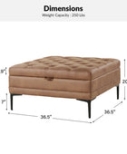 Hartmut Lift Top Shelved Storage Cocktail Ottoman