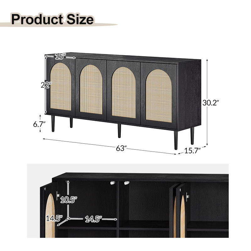 Norbert 63" Wide Sideboard