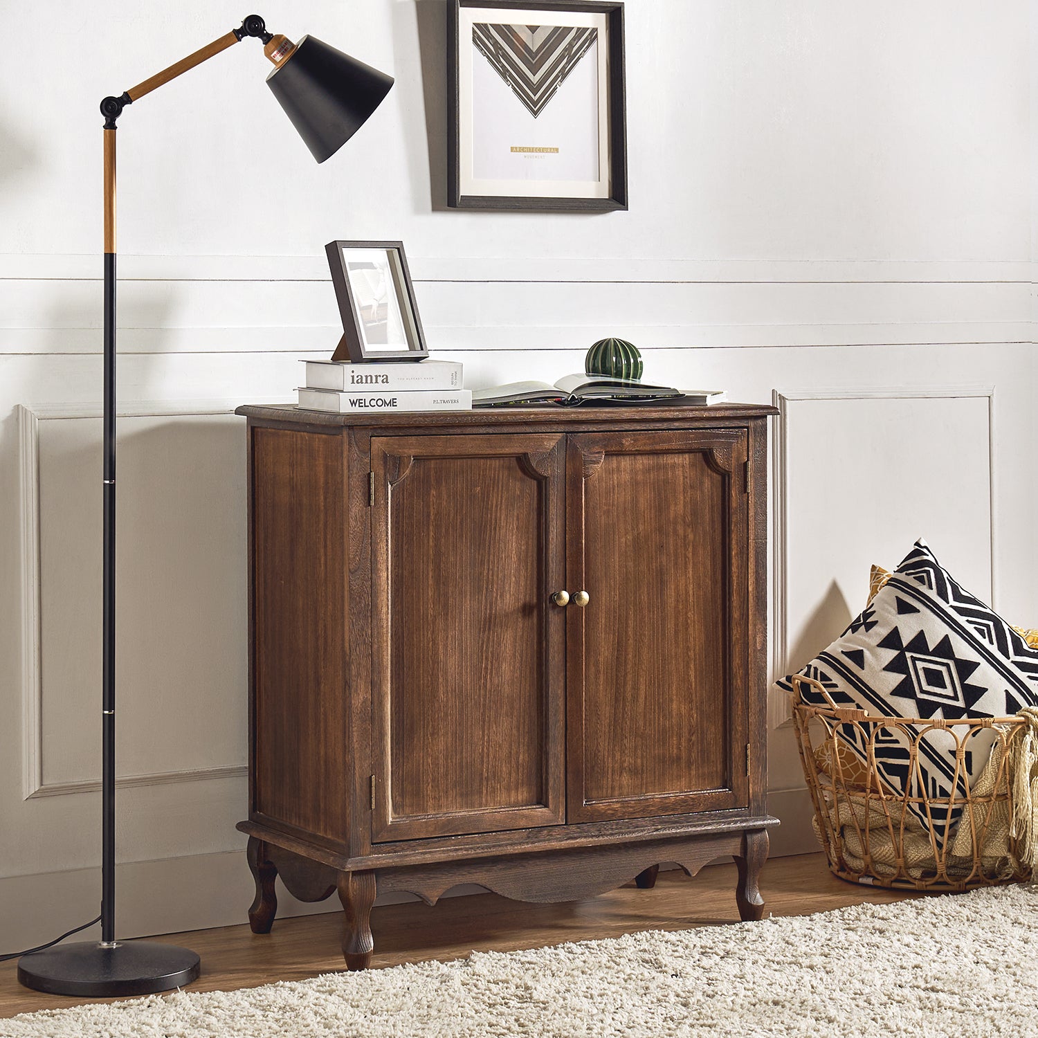 Galatea 34" Tall -2 Door Accent Entryway Cabinet