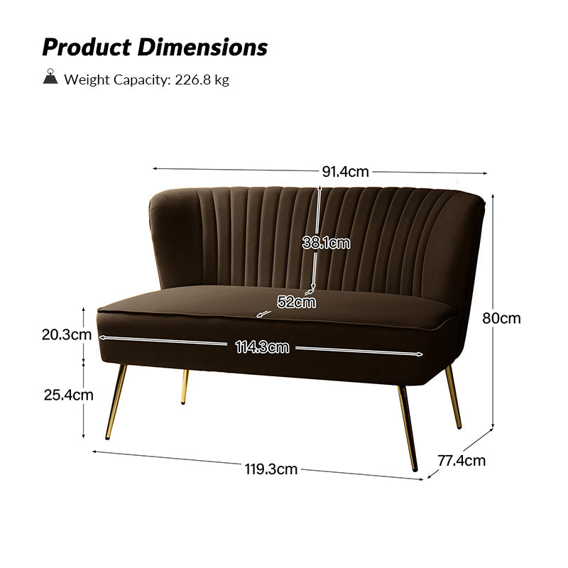 Bariana Velvet Loveseat