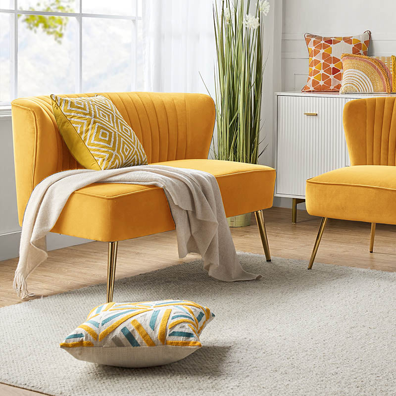 Homebase yellow deals sofa