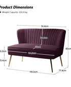 Bariana Velvet Loveseat