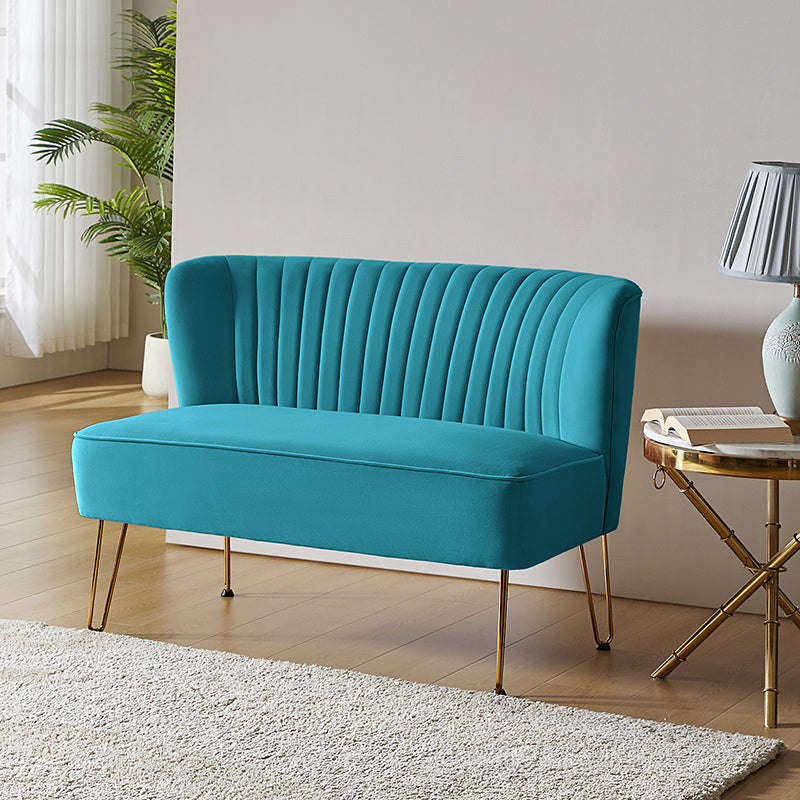 Ainhoa Velvet Loveseat with Hairpin Legs