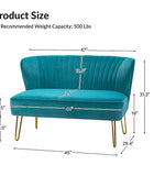 Ainhoa Velvet Loveseat with Hairpin Legs