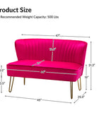 Ainhoa Velvet Loveseat with Hairpin Legs