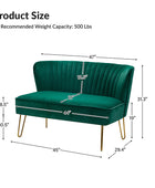 Ainhoa Velvet Loveseat with Hairpin Legs