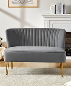 Ainhoa Velvet Loveseat with Hairpin Legs