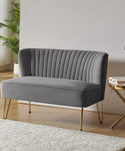 Ainhoa Velvet Loveseat with Hairpin Legs