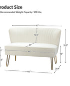 Ainhoa Velvet Loveseat with Hairpin Legs