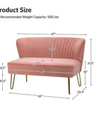 Ainhoa Velvet Loveseat with Hairpin Legs