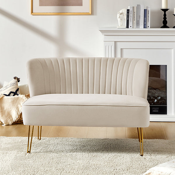 Ainhoa Velvet Loveseat with Hairpin Legs