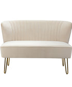 Ainhoa Velvet Loveseat with Hairpin Legs