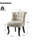 Jonnie Velvet Tufted Vanity Stool