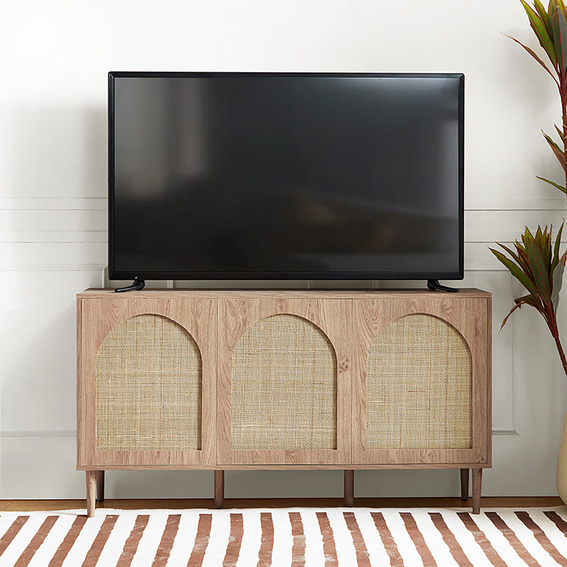 Posey 56" Wide Wood and Rattan  Sideboard