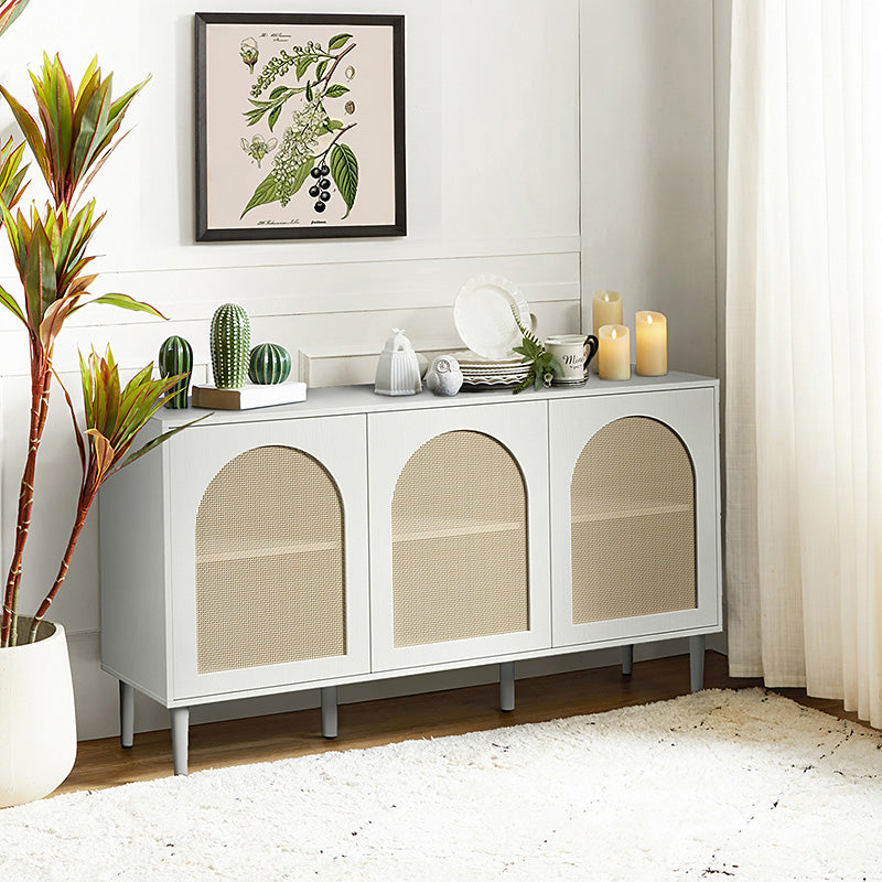 Posey 56" Wide Wood and Rattan  Sideboard