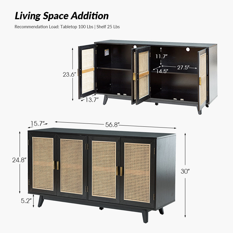 Butes 65 inch TV Stand Console Table with Storage