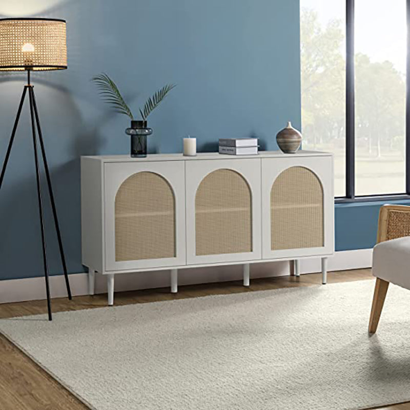 Posey 56" Wide Wood and Rattan  Sideboard