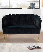 Ariel Scalloped Velvet Loveseat - Hulala Home