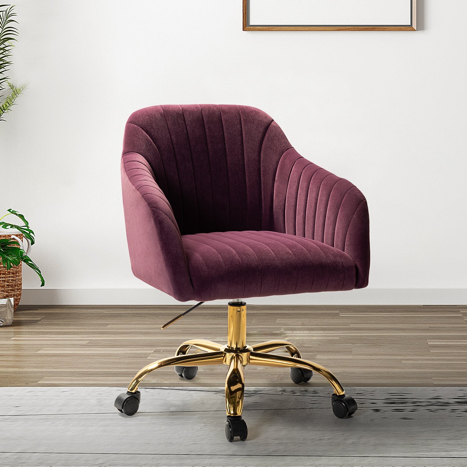 Bright Velvet Office Chair