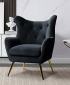 Isabelle Wingback Velvet Armchair