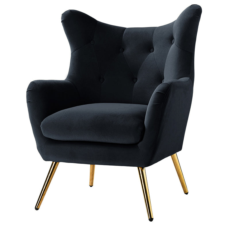 Isabelle Wingback Velvet Armchair