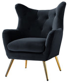 Isabelle Wingback Velvet Armchair