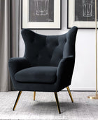 Isabelle Wingback Velvet Armchair