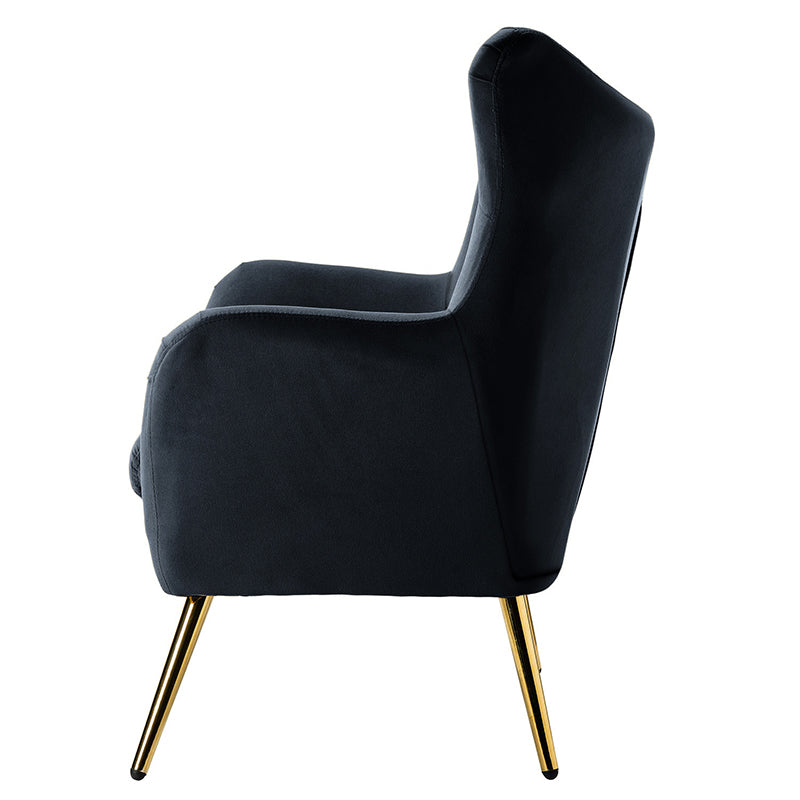 Isabelle Wingback Velvet Armchair