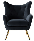 Isabelle Wingback Velvet Armchair