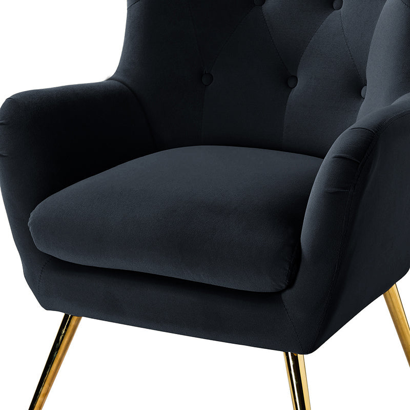 Isabelle Wingback Velvet Armchair