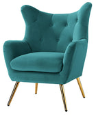 Isabelle Wingback Velvet Armchair