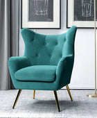 Isabelle Wingback Velvet Armchair