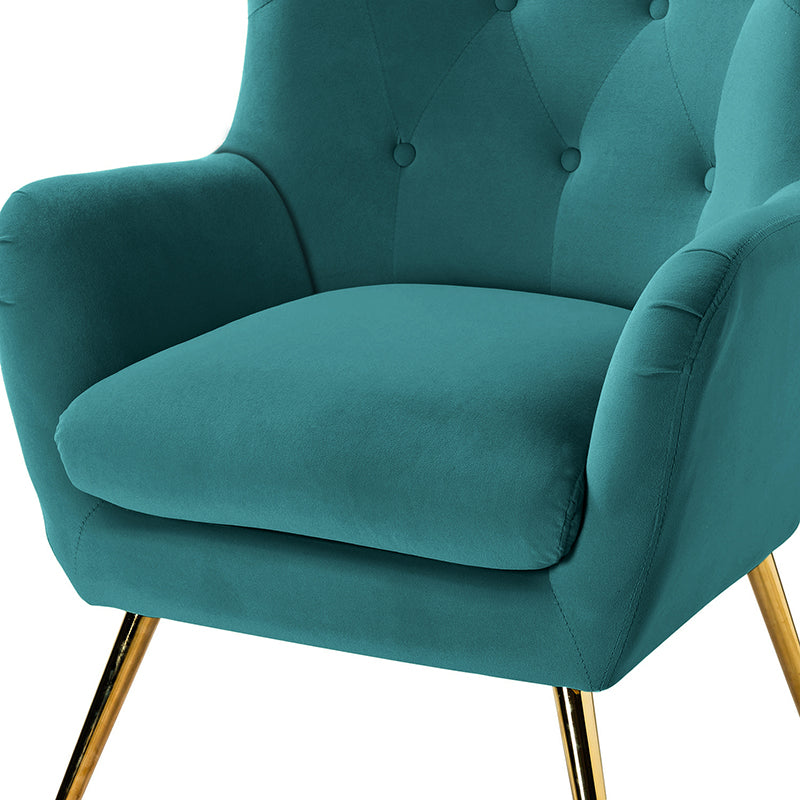 Isabelle Wingback Velvet Armchair